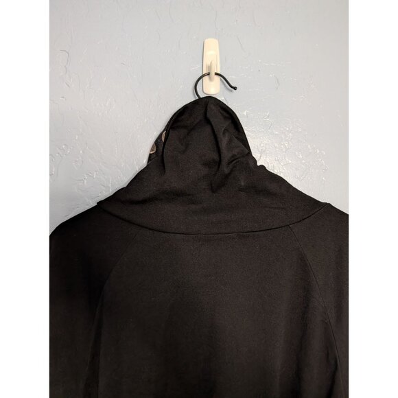 Terra SJ Apparel XL Long-Sleeve Cowl Neck Tunic Top Polka Dot Stripe Print Black - Picture 6 of 10